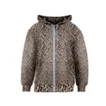 Brown Beige Snake Pattern Kids  Zipper Hoodie