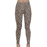 Brown Beige Snake Pattern Classic Yoga Leggings