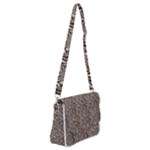 Brown Beige Snake Pattern Shoulder Bag with Back Zipper