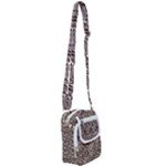 Brown Beige Snake Pattern Shoulder Strap Belt Bag