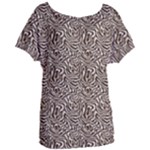 Brown Beige Snake Pattern Women s Oversized T-Shirt