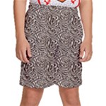 Brown Beige Snake Pattern Kids  Basketball Shorts