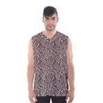 Brown Beige Snake Pattern Men s Basketball Tank Top