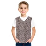 Brown Beige Snake Pattern Kids  Basketball Tank Top