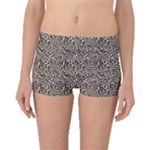 Brown Beige Snake Pattern Boyleg Bikini Bottoms