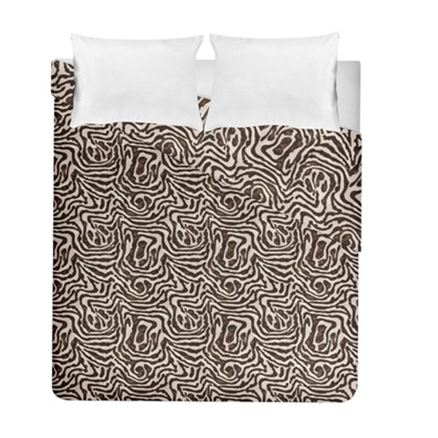 Brown Beige Snake Pattern Duvet Cover Double Side (Full/ Double Size) from ArtsNow.com