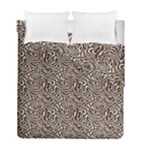 Brown Beige Snake Pattern Duvet Cover Double Side (Full/ Double Size)