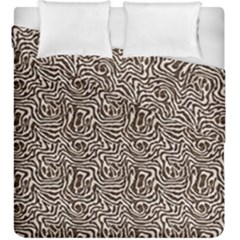 Brown Beige Snake Pattern Duvet Cover Double Side (King Size) from ArtsNow.com