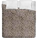 Brown Beige Snake Pattern Duvet Cover Double Side (King Size)