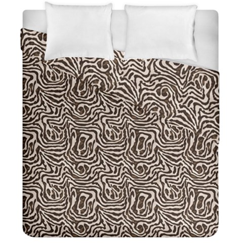 Brown Beige Snake Pattern Duvet Cover Double Side (California King Size) from ArtsNow.com