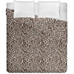 Brown Beige Snake Pattern Duvet Cover Double Side (California King Size)