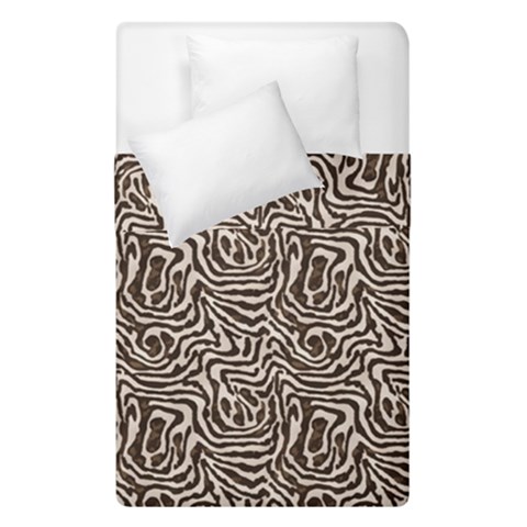 Brown Beige Snake Pattern Duvet Cover Double Side (Single Size) from ArtsNow.com