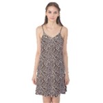 Brown Beige Snake Pattern Camis Nightgown 
