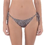 Brown Beige Snake Pattern Reversible Bikini Bottoms