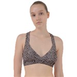 Brown Beige Snake Pattern Sweetheart Sports Bra