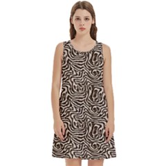 Round Neck Sleeve Casual Dress With Pockets 