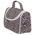 Brown Beige Snake Pattern Satchel Handbag