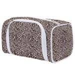 Brown Beige Snake Pattern Toiletries Pouch