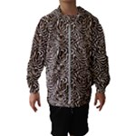 Brown Beige Snake Pattern Kids  Hooded Windbreaker
