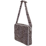 Brown Beige Snake Pattern Cross Body Office Bag