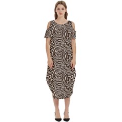 Cold Shoulder Loose Fit Dress With Pockets 