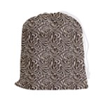 Brown Beige Snake Pattern Drawstring Pouch (2XL)