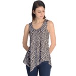 Brown Beige Snake Pattern Sleeveless Tunic
