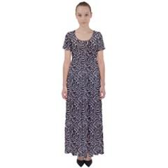 High Waist Short Sleeve Maxi Dress 
