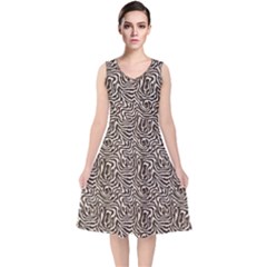 V-Neck Midi Sleeveless Dress  
