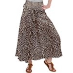 Brown Beige Snake Pattern Women s Satin Palazzo Pants