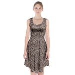 Brown Beige Snake Pattern Racerback Midi Dress