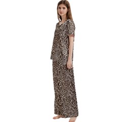 Short Sleeve Satin Pajamas Set With Pockets 