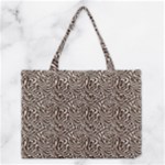 Brown Beige Snake Pattern Medium Tote Bag