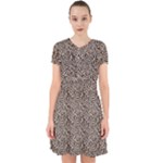 Brown Beige Snake Pattern Adorable in Chiffon Dress