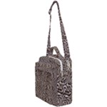 Brown Beige Snake Pattern Crossbody Day Bag