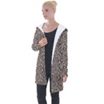 Brown Beige Snake Pattern Longline Hooded Cardigan