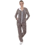 Brown Beige Snake Pattern Women s Tracksuit