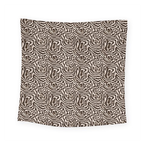Brown Beige Snake Pattern Square Tapestry (Small) from ArtsNow.com