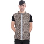 Brown Beige Snake Pattern Men s Puffer Vest