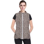 Brown Beige Snake Pattern Women s Puffer Vest