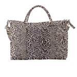 Brown Beige Snake Pattern Carry-on Travel Shoulder Bag