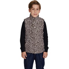 Brown Beige Snake Pattern Kid s Button Up Puffer Vest from ArtsNow.com