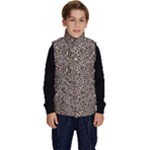 Brown Beige Snake Pattern Kid s Button Up Puffer Vest