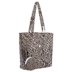 Brown Beige Snake Pattern Everyday Shoulder Bag with Pouch Bag