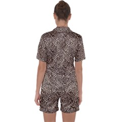 Satin Short Sleeve Pajamas Set 
