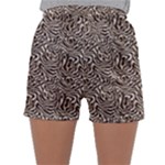 Brown Beige Snake Pattern Sleepwear Shorts
