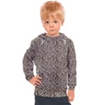 Brown Beige Snake Pattern Kids  Hooded Pullover
