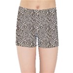 Brown Beige Snake Pattern Kids  Sports Shorts