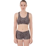 Brown Beige Snake Pattern Work It Out Gym Set