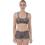 Brown Beige Snake Pattern Perfect Fit Gym Set